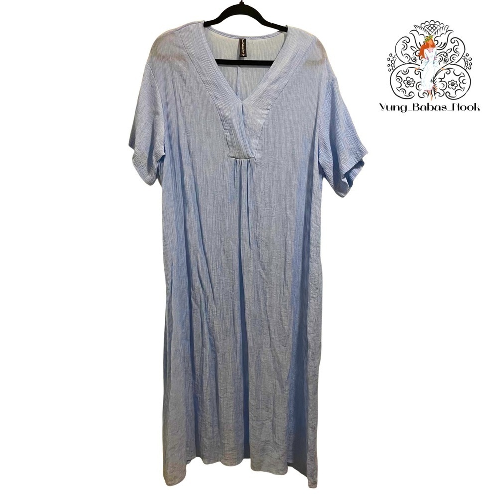 JustFashion Now XXL Women’s blue lightweight dress Pit to Pit 23” PRELOVED